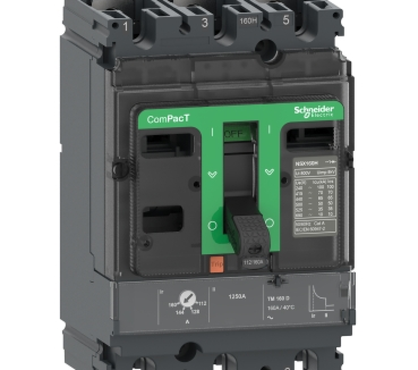 MCCB Schneider 3P 125A 36KA TMD