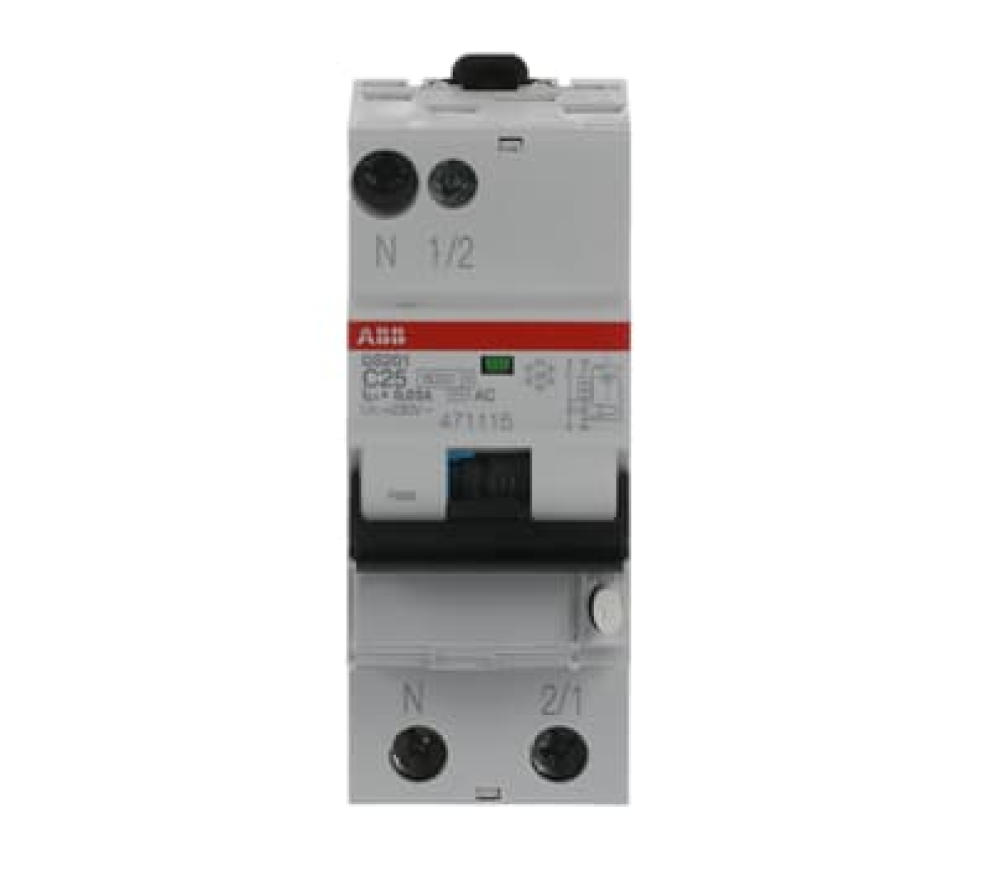 CB chống giật ABB DS201 C25 AC30-L 1P+N 25A 6kA 30mA