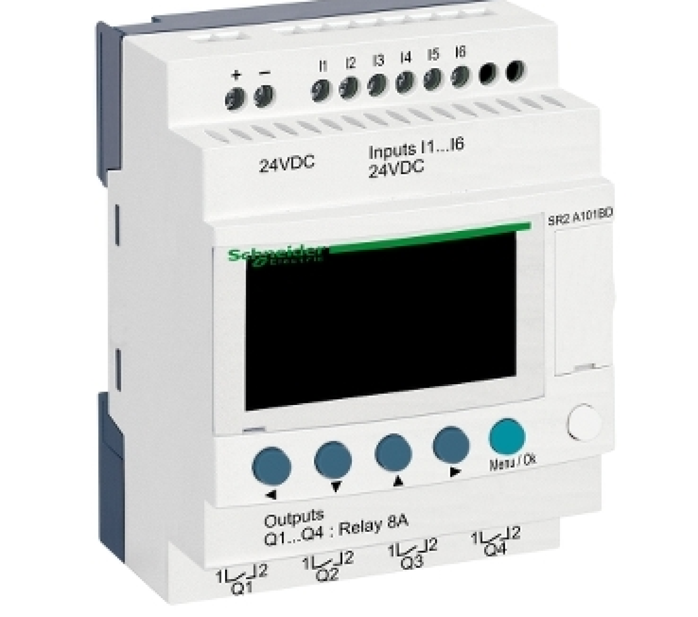SR2A101BD - Rờ Le Lập Trình Thông Minh SR2 24VDC, 6Di/4DO No CLock