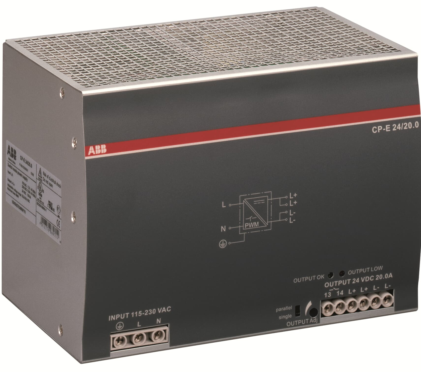  1SVR427036R0000 - Bộ Nguồn 1 Pha 115/230VAC 20A Áp Ra 24VDC (CP-E 24/20.0)