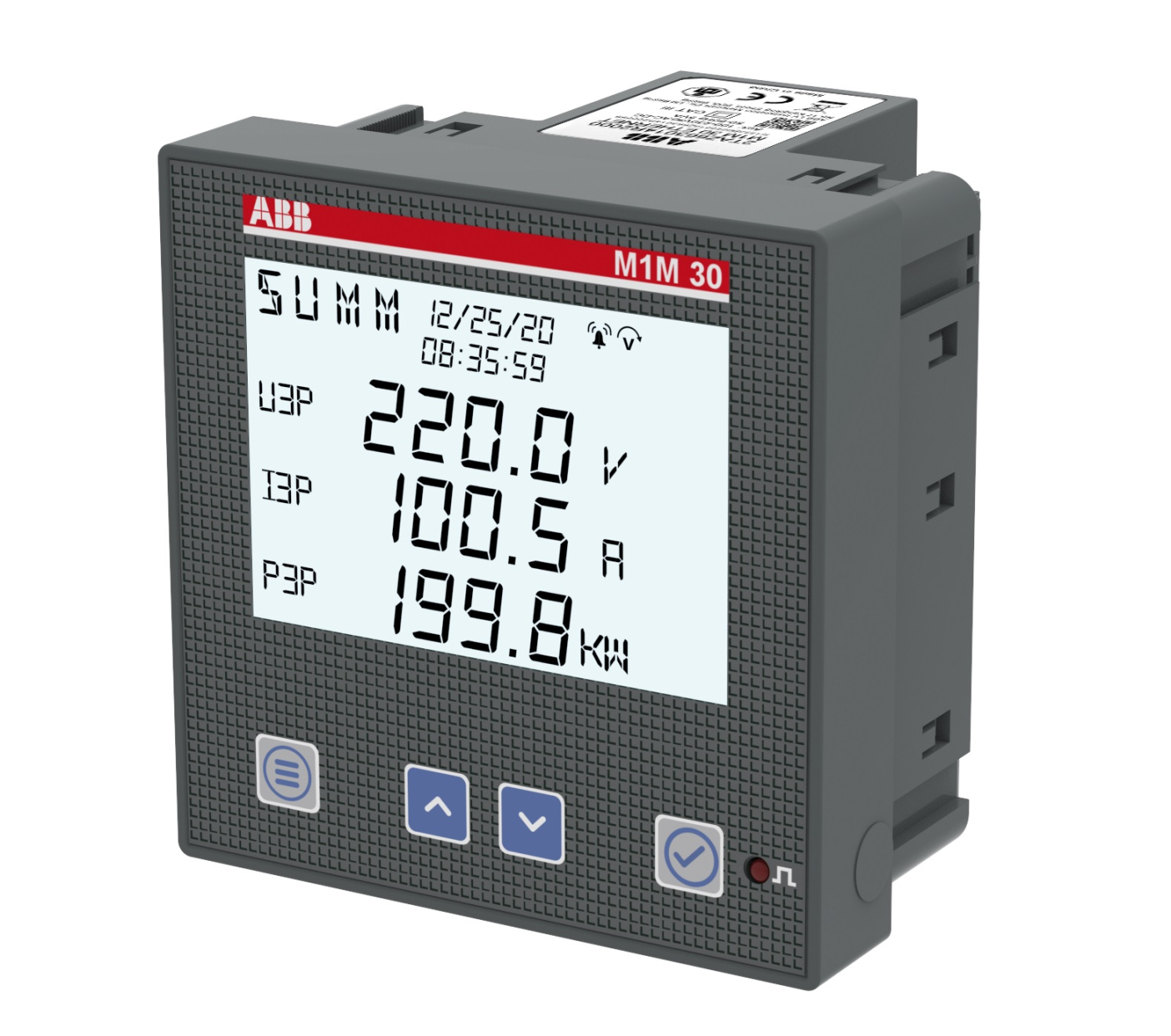 2TAZ663012R2000 - Đồng Hồ Đa Năng M1M 30 LCD Display 96x96mm, 2DO Modbus RTU