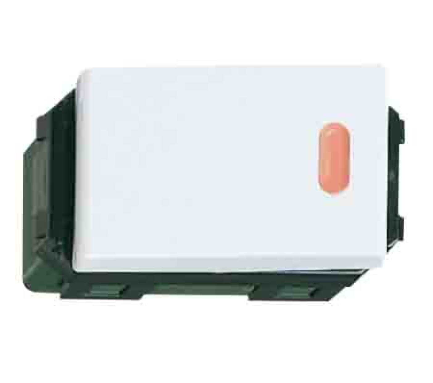 Hạt Công tắc 1 chiều 16A 250VAC Size S Màu Trắng Có Đèn Báo Khi OFF Wide