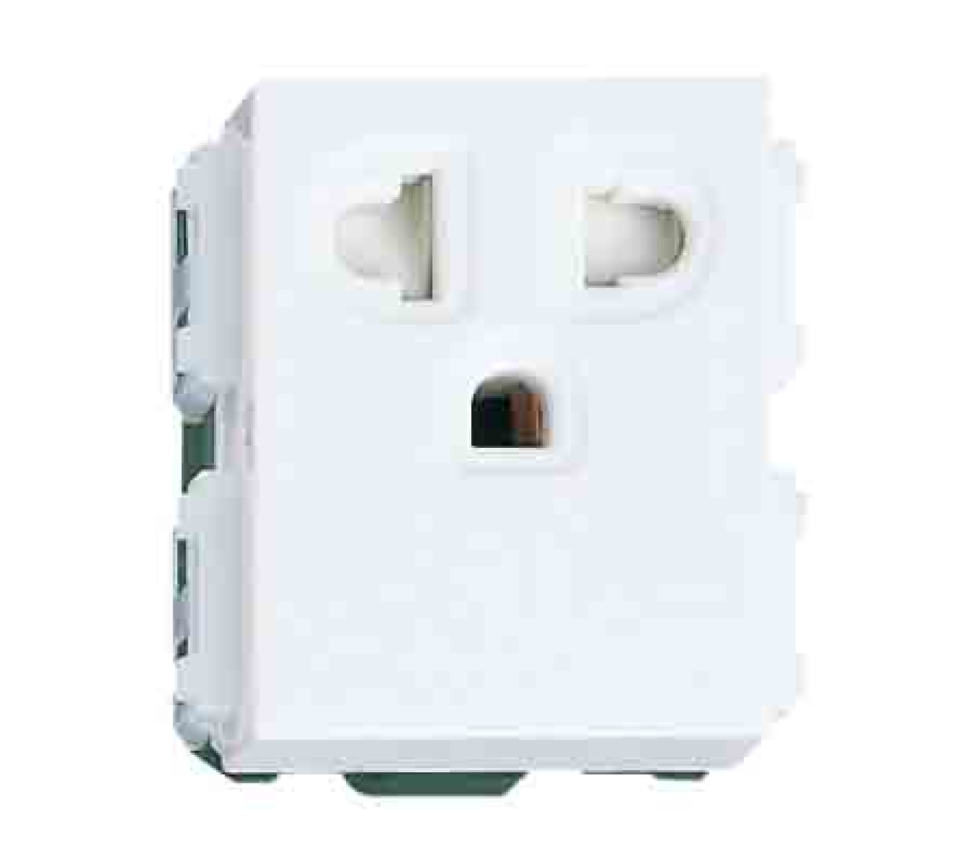  Hạt Ổ Cắm Đơn 3 Chấu 16A 250VAC Cắm Nhanh Màu Trắng Wide