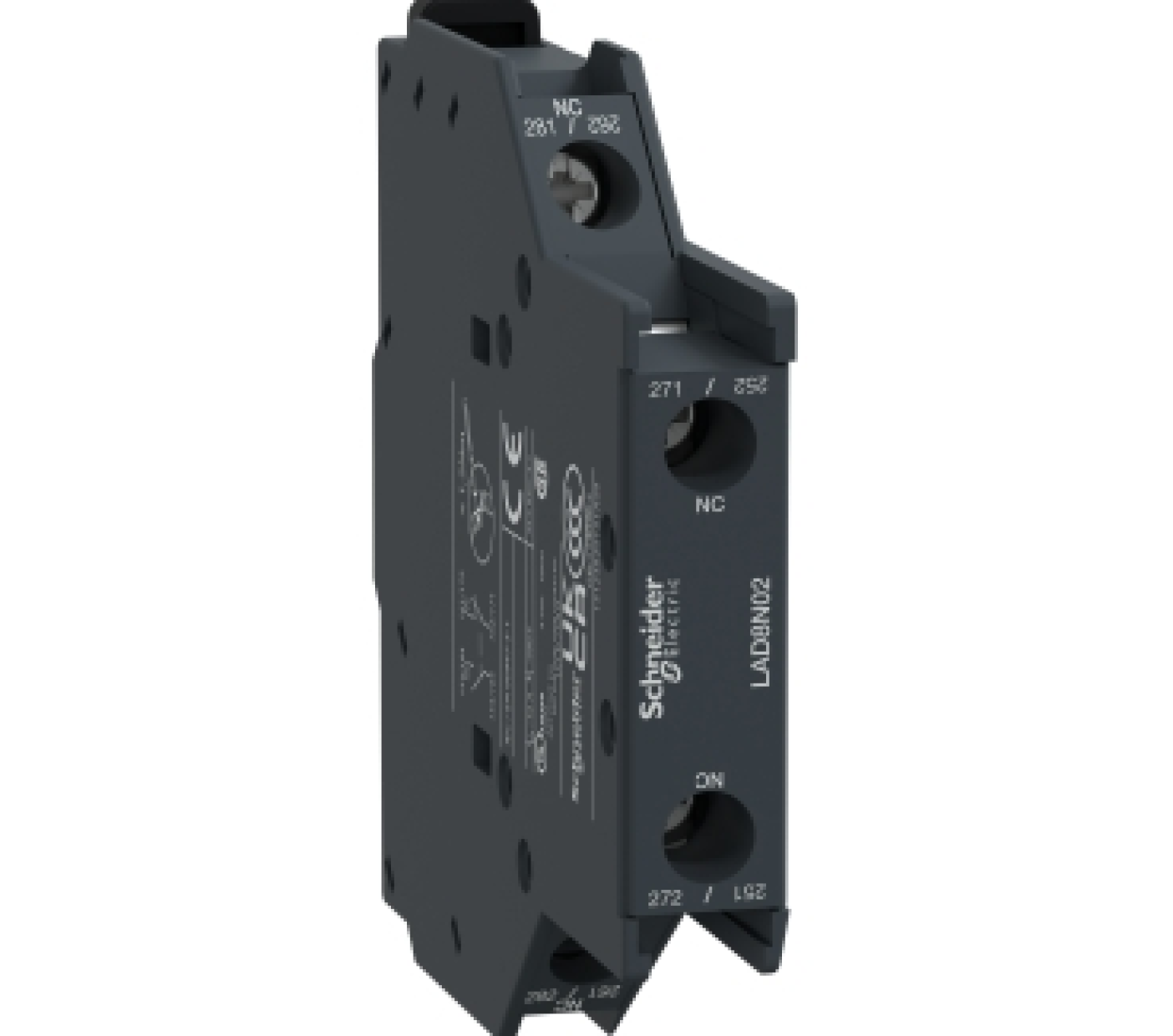 Tiếp Điểm Phụ Schneider LAD8N02 2NC Gắn Hông
