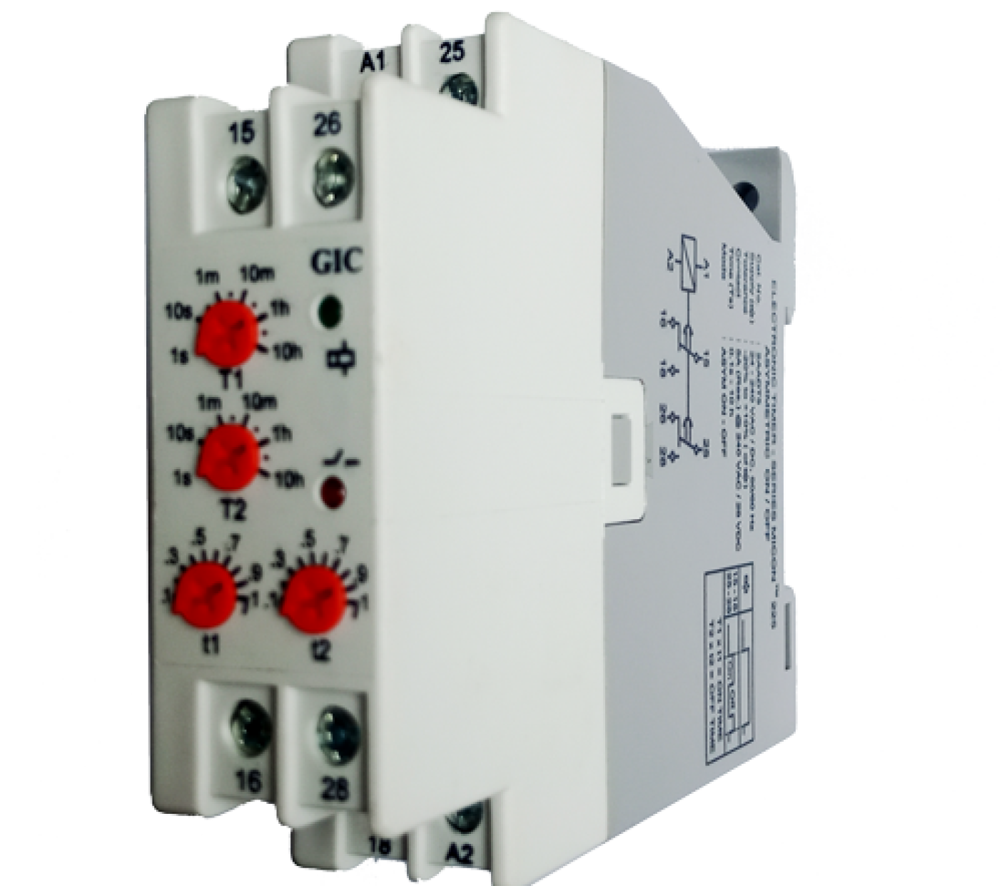 Asymmetric ON/OFF Timer GIC 2AADT5 24 - 240 VAC/DC