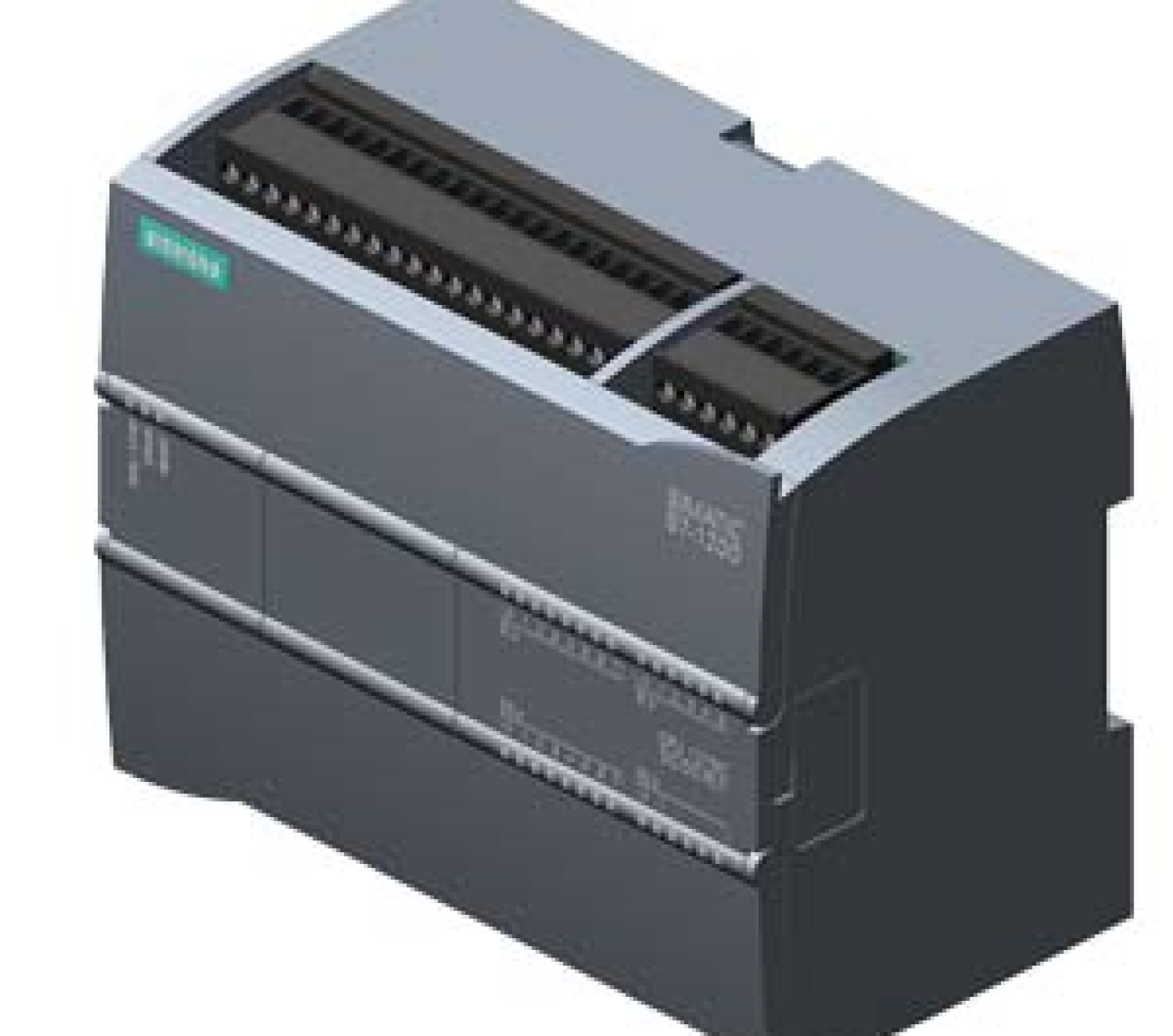 SIMATIC S7-1200, CPU 1215C, compact CPU, DC/DC/relay, 2 PROFINET ports, onboard I/O: 14 DI 24 V DC; 10 DO relay 2 A, 2 AI 0-10 V DC, 2 AO 0-20 mA DC, power supply: DC 20.4-28.8 V DC, program/data memory 200 KB