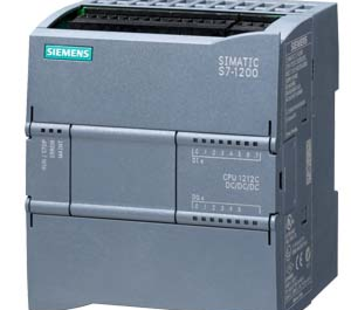 SIMATIC S7-1200, CPU 1212C, compact CPU, DC/DC/DC, onboard I/O: 8 DI 24 V DC; 6 DO 24 V DC; 2 AI 0-10 V DC, power supply: DC 20.4-28.8 V DC, program/data memory 100 KB 