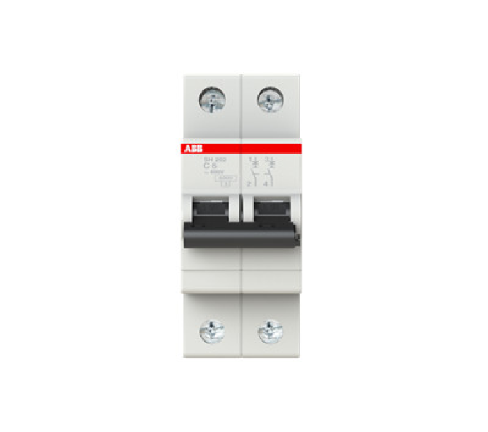 2CDS212001R0064 - Cầu Dao Tự Động 2P 6A 6kA (SH202-C6)