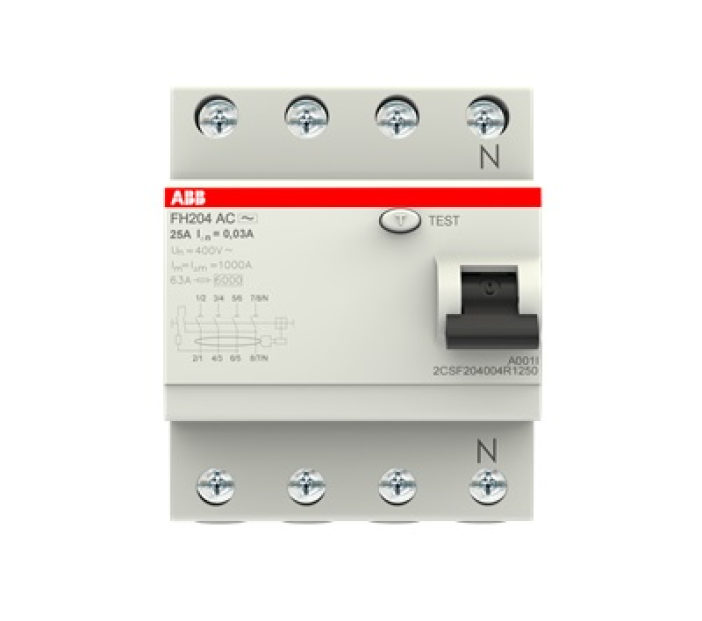  CB chống giật ABB FH204 AC-25/0.03 4P 25A 30mA