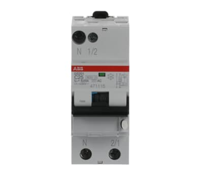 CB chống giật ABB DS201 C25 AC30-L 1P+N 25A 6kA 30mA