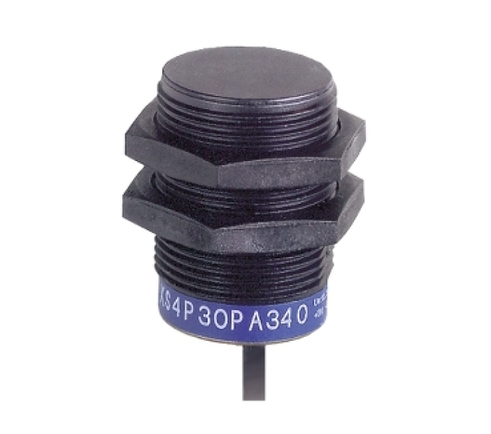  Cảm Biến Từ XS4 dạng M30 L43mm, Sn15mm 12-24VDC cáp 2m
