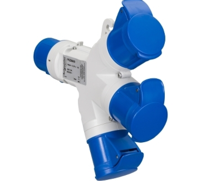  PKZM409 - Ổ Nối Di Động Chia 3 Ngã 2P+E 16A 220VAC IP44 6H