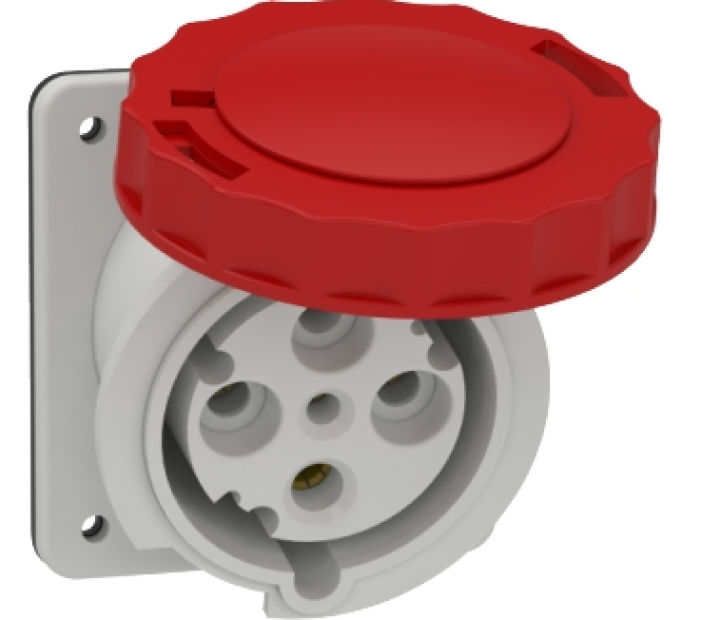  81282 - Ổ Cắm Âm Nghiêng 3P+E 63A 400VAC, IP67 6H