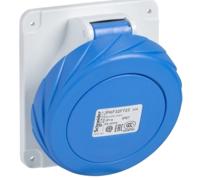  81290 - Ổ Cắm Âm Nghiêng 2P+E 125A 220VAC, IP67 6H