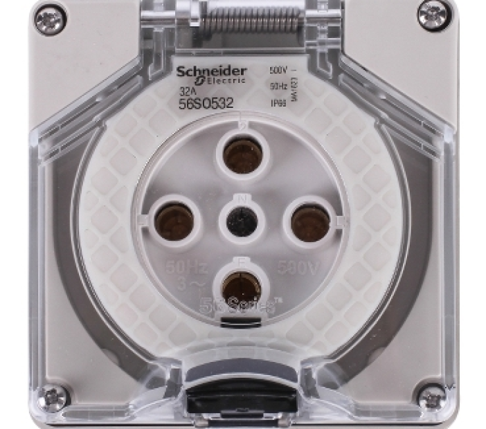  S56SO532GY - Ổ Cắm Phòng Thấm Nước 5P 32A 500V IP66
