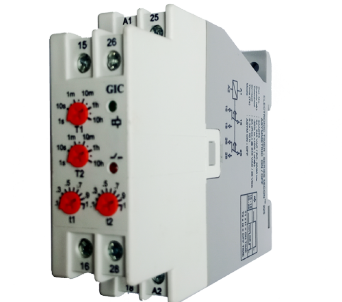 Asymmetric ON/OFF Timer GIC 2AADT5 24 - 240 VAC/DC
