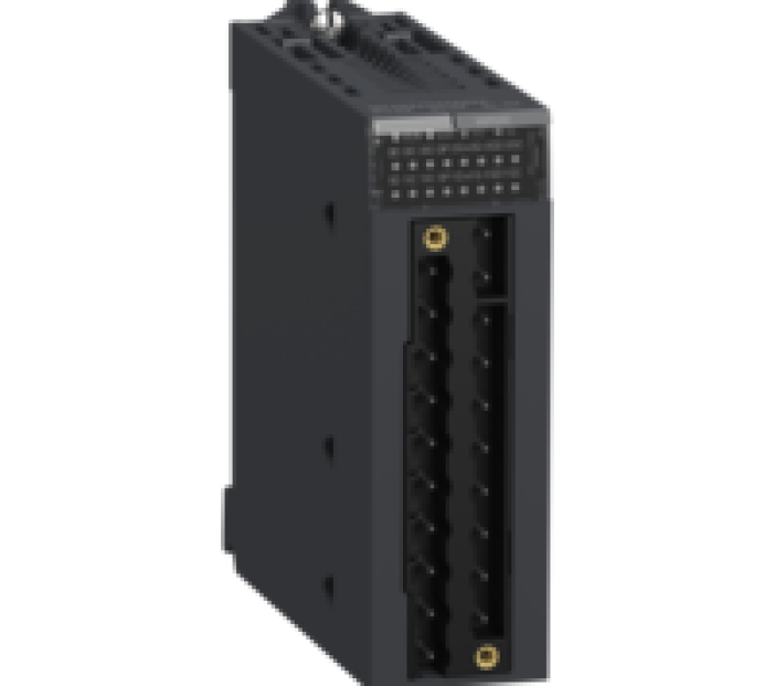 PTO module, Modicon X80, 2 channels, 4 I, 24V DC, 4.3mA, 2 connectors, 28 pins