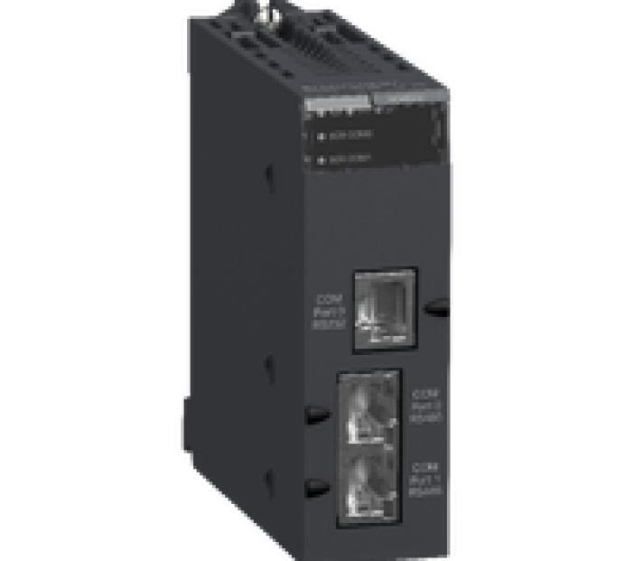 Communication module, Modicon X80, Serial link module, 2 RS485 or 232 ports in Modbus and character mode