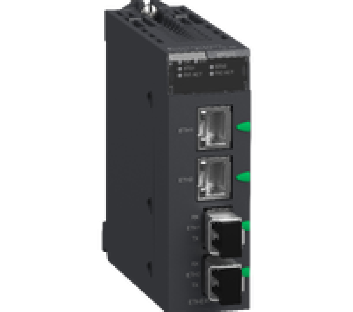Fiber converter module, Modicon X80, multimode