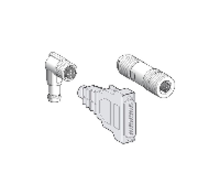 Connector, Modicon M340, one 10 pin + two 16 pin, for counter module
